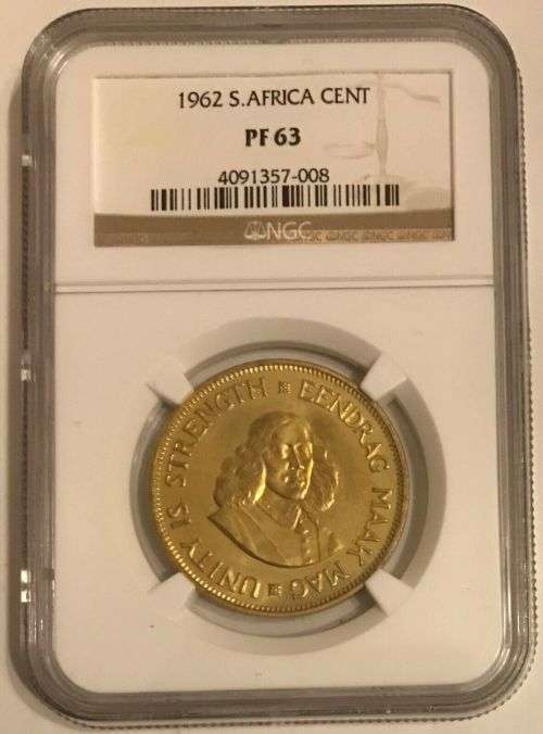 South Africa 1962 1c Cent High Grade Proof