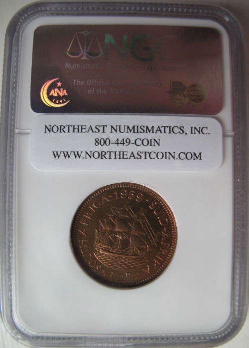 1959 South Africa 1/2 Penny Proof