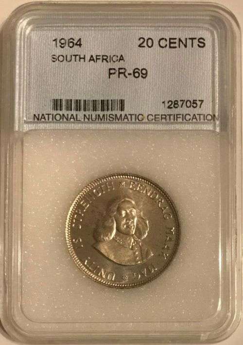 South Africa 1964 20c Twenty Cent High Grade Proof