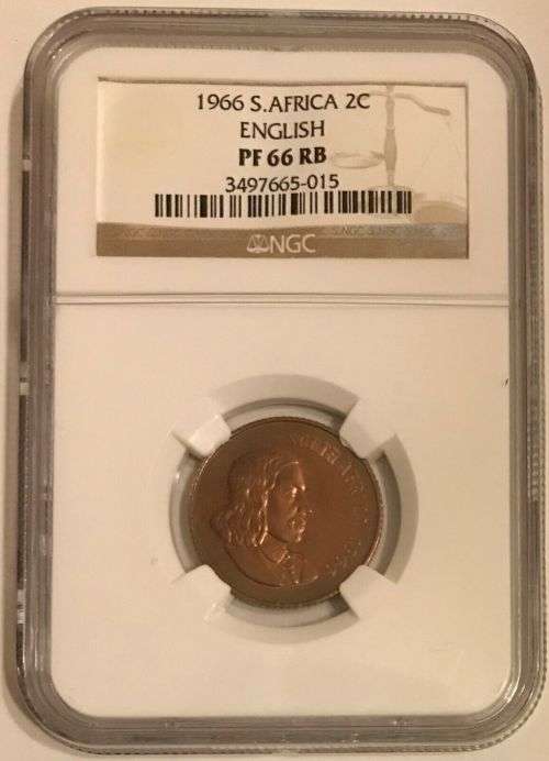 South Africa 1966 2c Two Cent High Grade Proof