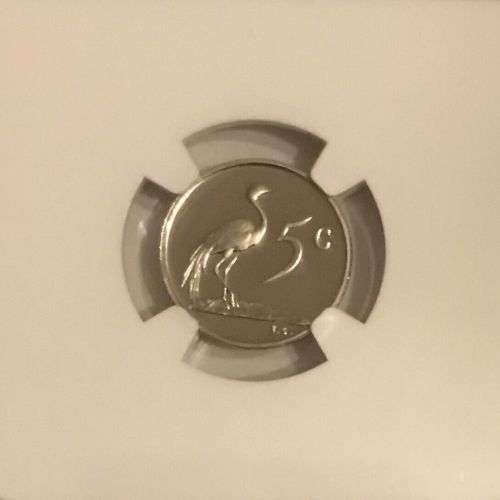 South Africa 1971 5c Five Cent High Grade Proof