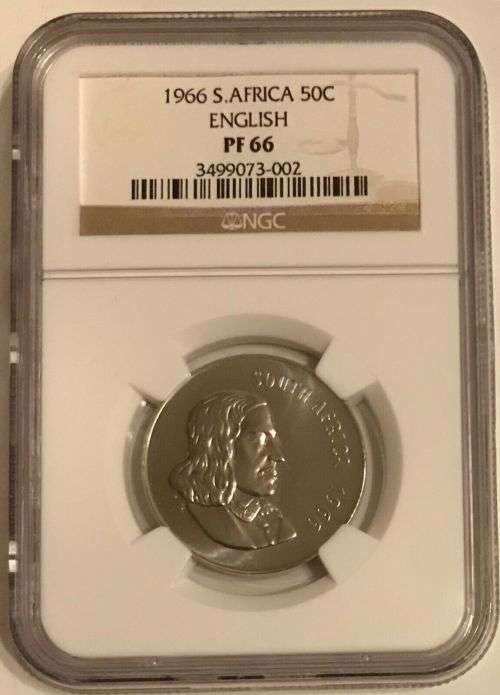South Africa 1966 50c Fifty Cent High Grade Proof