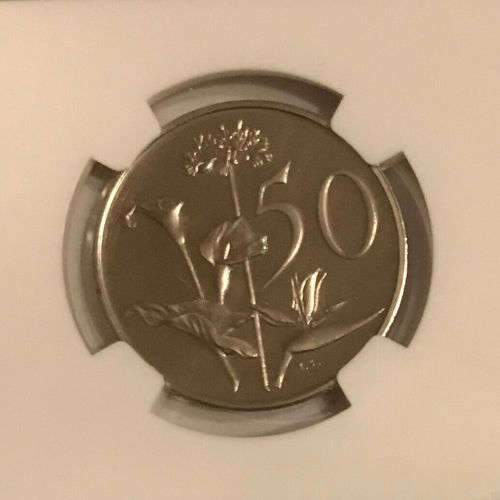 South Africa NGC 1974 50c Fifty Cent High Grade Proof