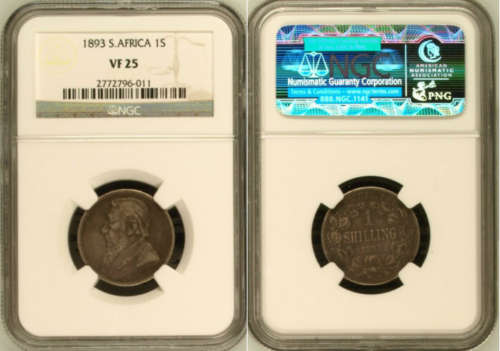 South Africa 1893 1 Shilling Paul Kruger pre Boer War ZAR