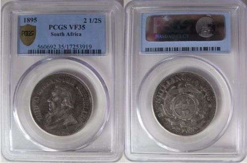 1895 2.5 Shilling Paul Kruger pre Boer War ZAR