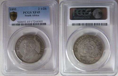 1895 2.5 Shilling Paul Kruger pre Boer War ZAR