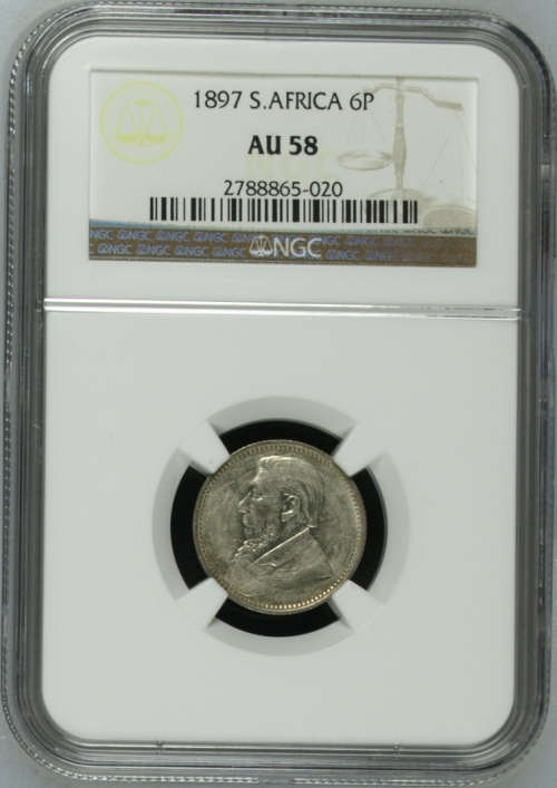 South Africa 1897 6 Pence Paul Kruger pre Boer War ZAR