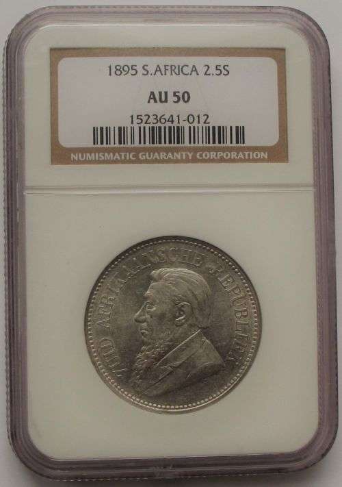 1895 2.5 Shilling Paul Kruger pre Boer War ZAR