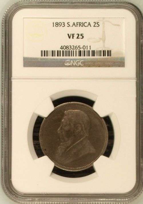 South Africa 1893 2 Shilling Paul Kruger pre Boer War ZAR