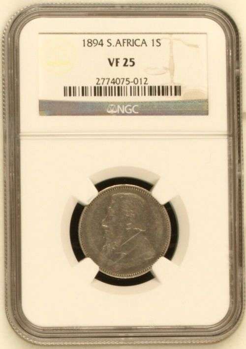 South Africa 1894 1 Shilling Paul Kruger pre Boer War ZAR