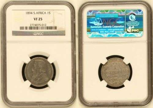 South Africa 1894 1 Shilling Paul Kruger pre Boer War ZAR