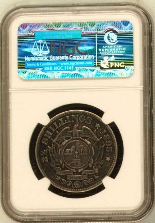 1895 2.5 Shilling Paul Kruger pre Boer War ZAR