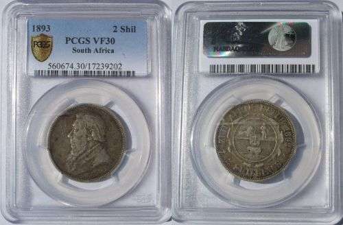 South Africa 1893 2 Shilling Paul Kruger pre Boer War ZAR