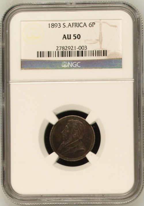 South Africa 1893 6 Pence Paul Kruger pre Boer War ZAR
