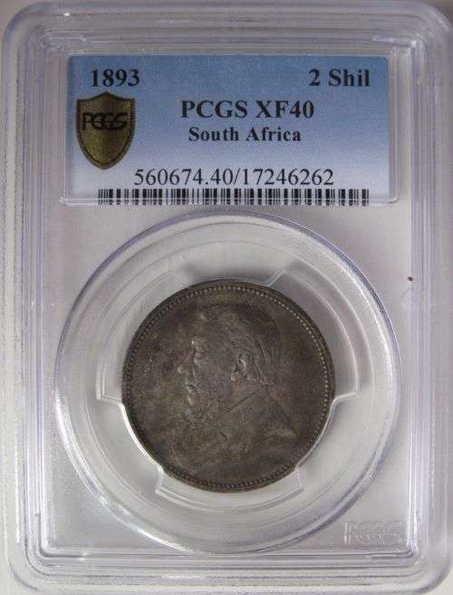 South Africa 1893 2 Shilling Paul Kruger pre Boer War ZAR