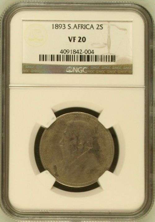 South Africa 1893 2 Shilling Paul Kruger pre Boer War ZAR