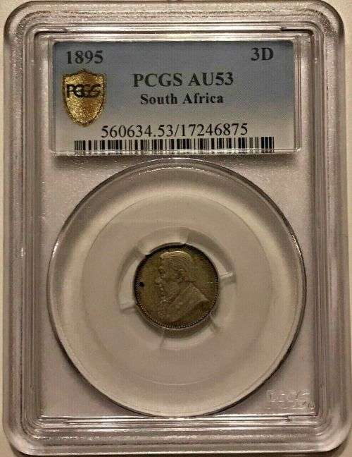 South Africa 1895 3 Pence Paul Kruger pre Boer War ZAR