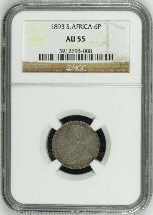 South Africa 1893 6 Pence Paul Kruger pre Boer War ZAR