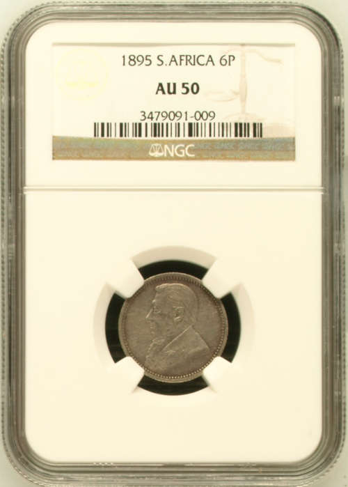 South Africa 1895 6 Pence Paul Kruger pre Boer War ZAR