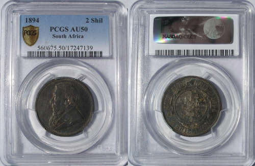 South Africa 1894 2 Shilling Paul Kruger pre Boer War ZAR