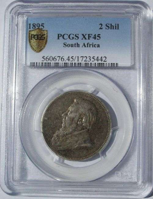 1895 2 Shilling Paul Kruger pre Boer War ZAR