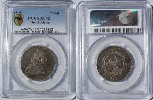 1895 2 Shilling Paul Kruger pre Boer War ZAR