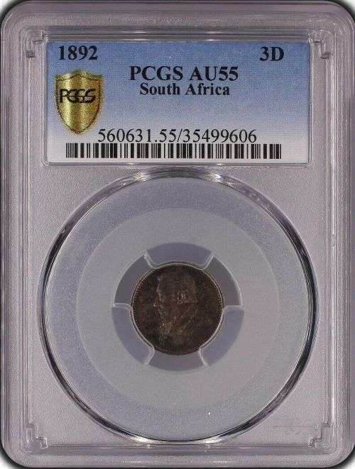 South Africa 1892 3 Pence Paul Kruger pre Boer War ZAR