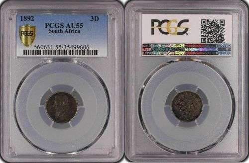 South Africa 1892 3 Pence Paul Kruger pre Boer War ZAR