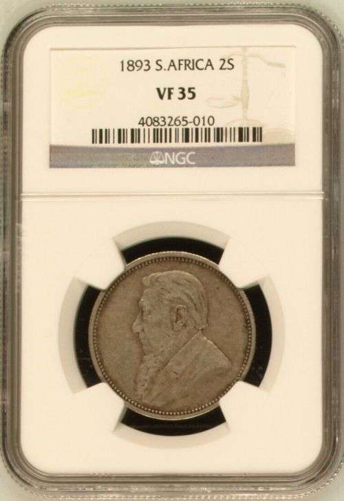 South Africa 1893 2 Shilling Paul Kruger pre Boer War ZAR
