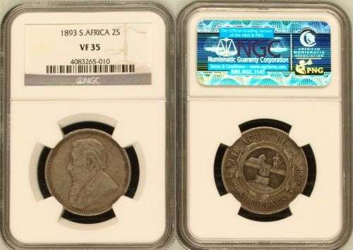 South Africa 1893 2 Shilling Paul Kruger pre Boer War ZAR