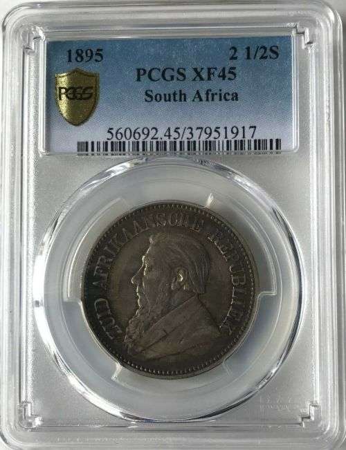 1895 2.5 Shilling Paul Kruger pre Boer War ZAR