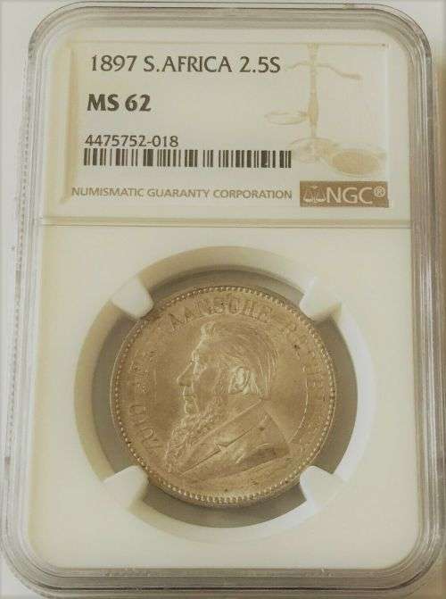 1897 2.5 Shilling Paul Kruger pre Boer War ZAR