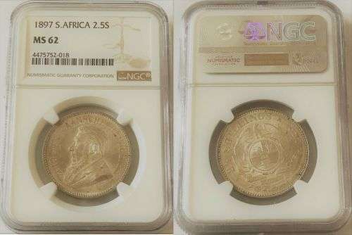 1897 2.5 Shilling Paul Kruger pre Boer War ZAR