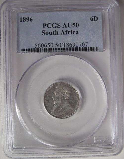 South Africa 1896 6 Pence Paul Kruger pre Boer War ZAR