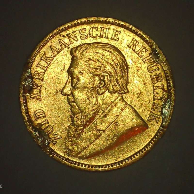 South Africa 1893 Half Pond Paul Kruger pre Boer War ZAR gold coin