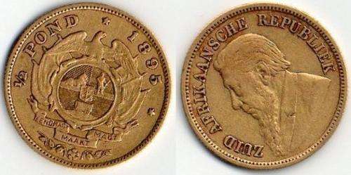 1895 ZAR South Africa Half pond
