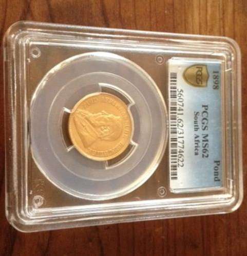 South Africa 1898 ZAR Pond PCGS MS62
