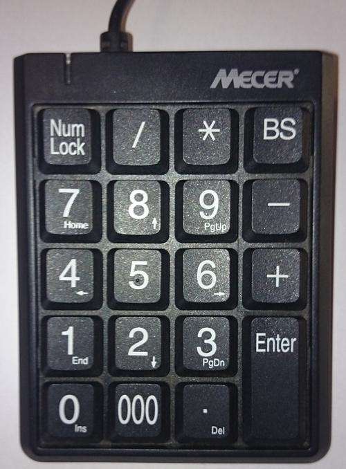 Mecer USB Numeric Key Pad