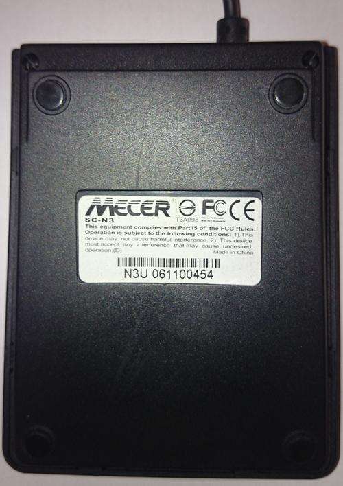 Mecer USB Numeric Key Pad_Back
