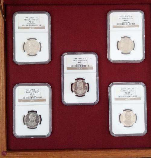 AWESOME 2000 R5 COLLECTION MS61.62,63,64,65 IN A STUNNING WOODEN BOX!!!