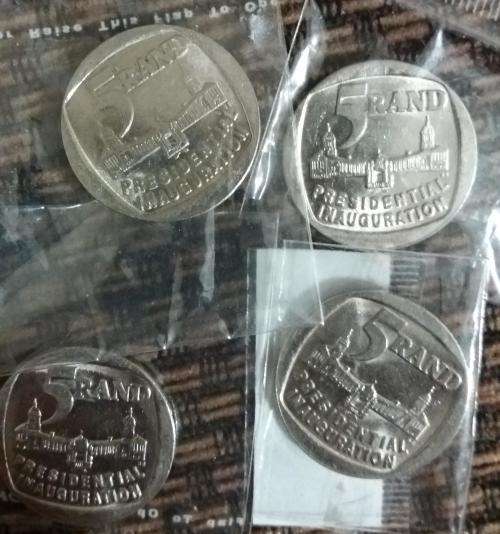 4 UNCIRCULATED 1994 R5 INAUGURATION COINS!!!