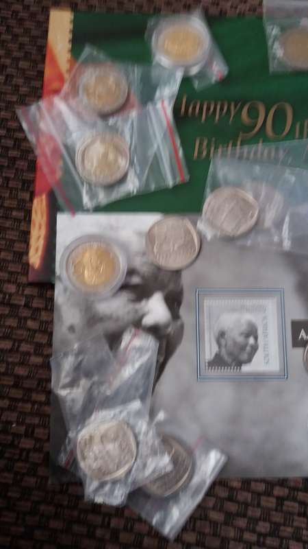 MANDELA COINS AND STAMPS COMBO SET,PLEASE READ!!!