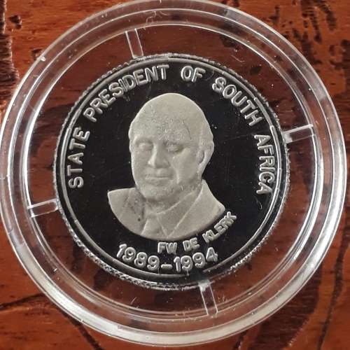 PLATINUM 1/10TH OZ DE KLERK COIN