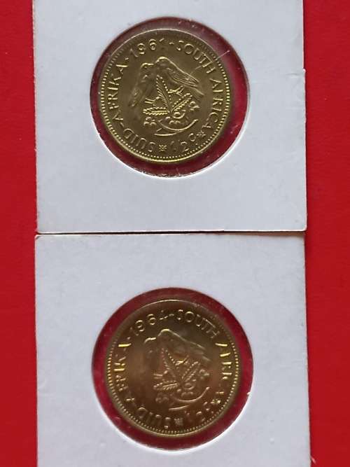 PROOF 1960 1D,1/2D AND 1/2c COINS,DIFFERENT TONING, ONE BID FOR THE LOT...