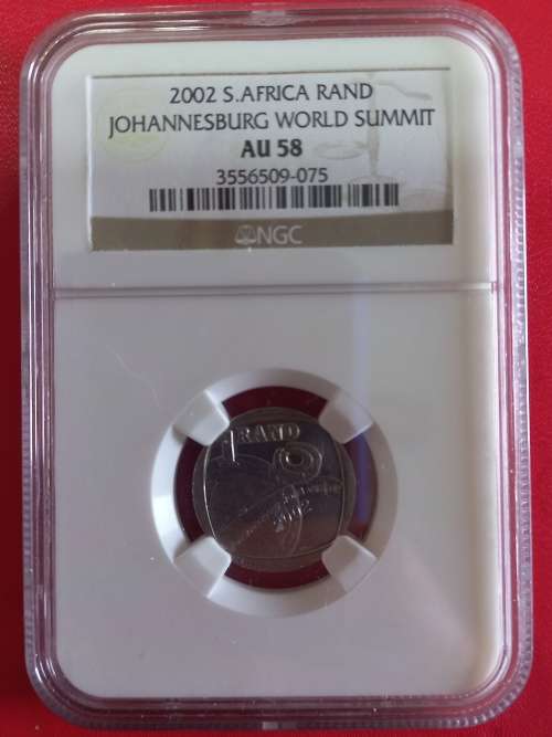 AU58 2002 R1 NGC GRADED WORLD SUMMIT COIN