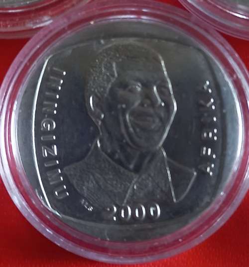 SET OF 5 UNCIRCULATED AND ENCAPSULATED R5 COINS AS PER IMAGES