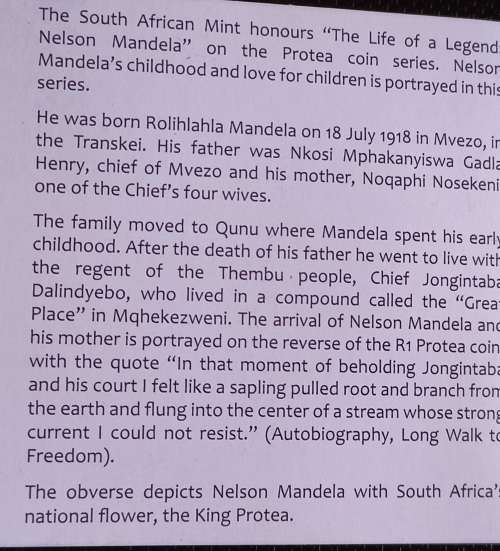 PROOF 2013 MANDELA PROTEA COIN