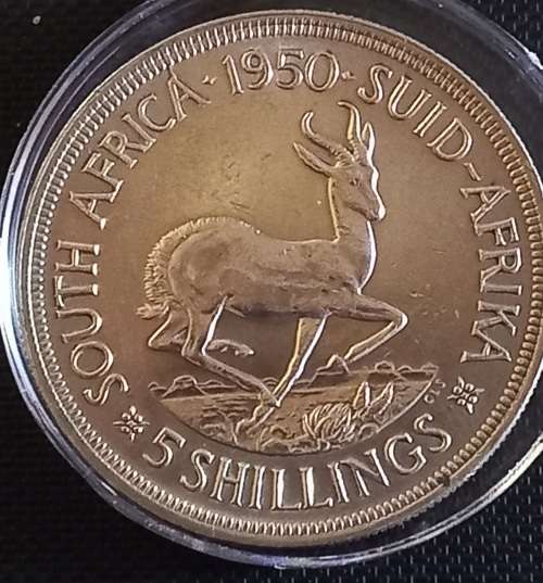 1950  SILVER 5 SHILLING,83000 MINTED,JUST CONDITION FOR JOURSELF..