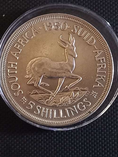 1950  SILVER 5 SHILLING,83000 MINTED,JUST CONDITION FOR JOURSELF..