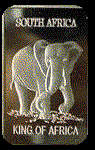 24K GOLD PLATED ELEPHANT 1 OZ BAR